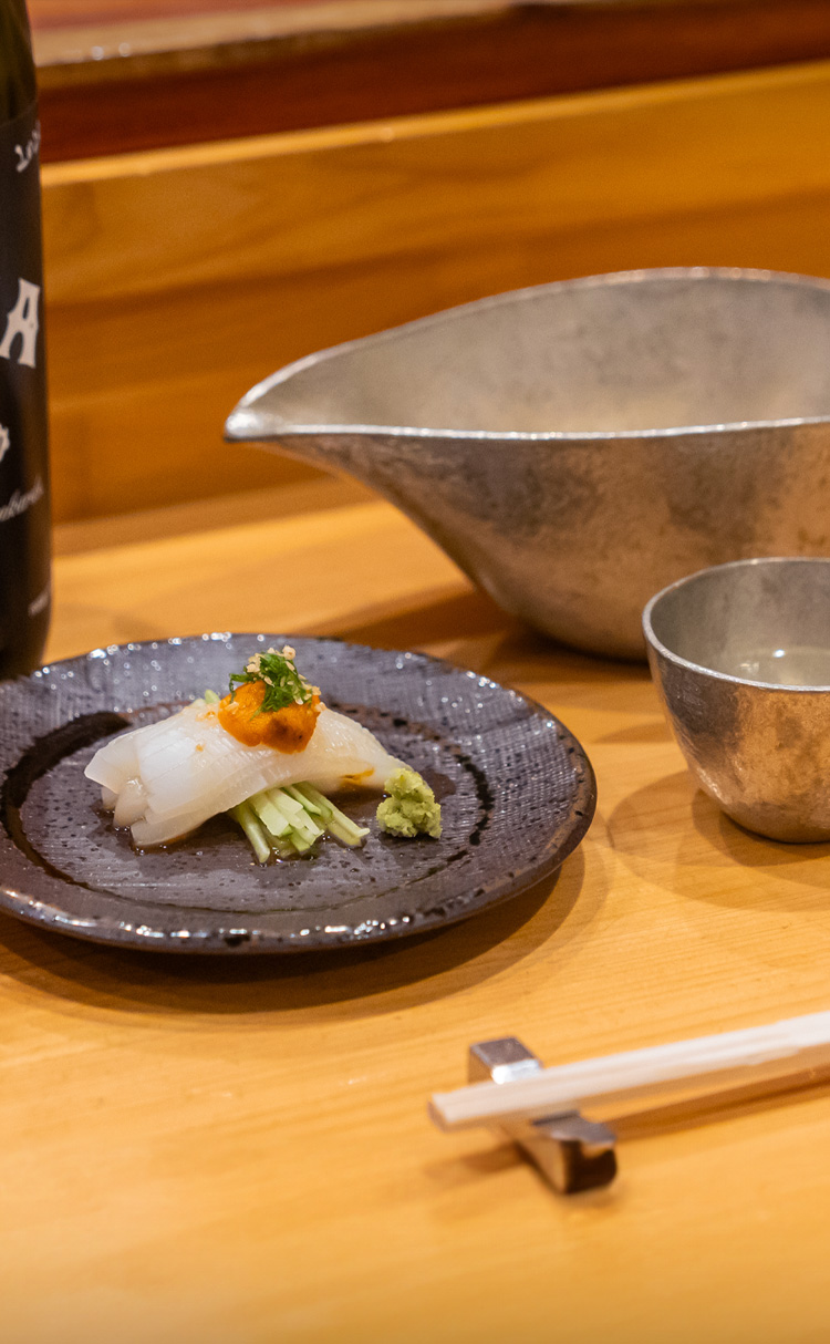 刺身とお酒